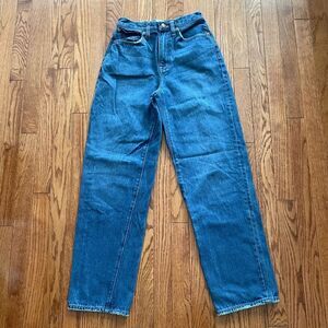 Madewell Medium Wash Baggy Straight Jeans Women’s Sz 24